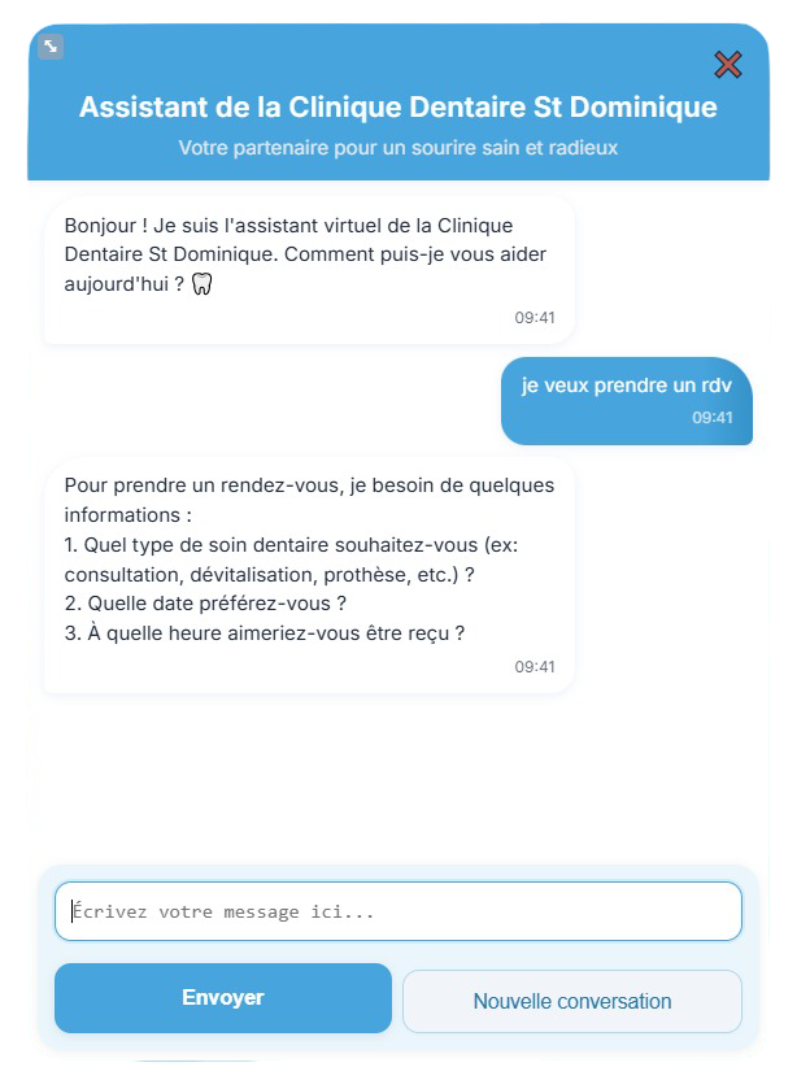 Chatbot Clinique